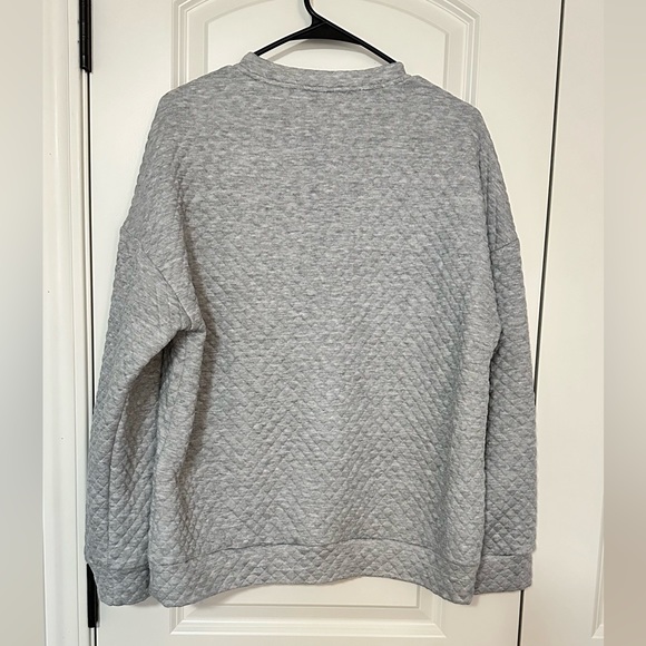 SHEIN Lune Leopard Panel Half Zip Sweatshirt - Picture 6 of 7